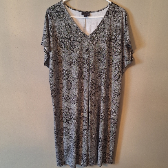 J. Jill Dresses & Skirts - J Jill Wearever Collection Floral Dress Slinky Boho Lightweight Sz Large